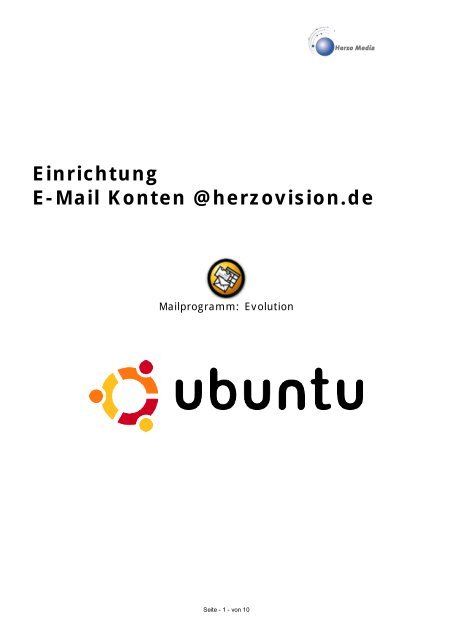 Einrichtung E-Mail Konten @herzovision.de - Herzo Media