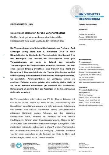 Pressemitteilung - Herz-Zentrum Bad Krozingen