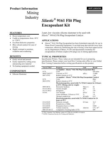 Silastic® 9161 Flit Plug Encapsulant Kit - Hesselmann
