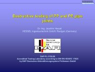 Destructive testing of PP and PE pipe joints - HESSEL ...