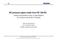 PE pressure pipes made from PE 100-RC - HESSEL ...