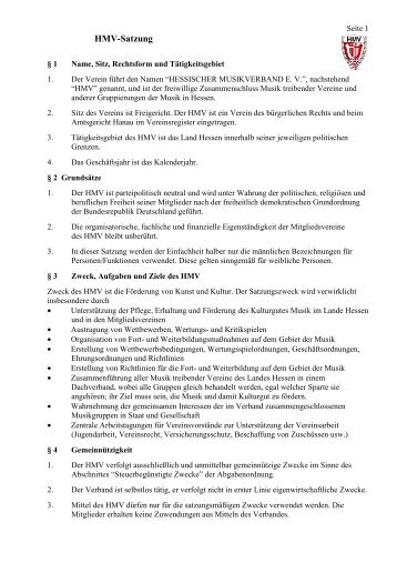 HMV-Satzung ab Sept. 2010 - Hessischer Musikverband