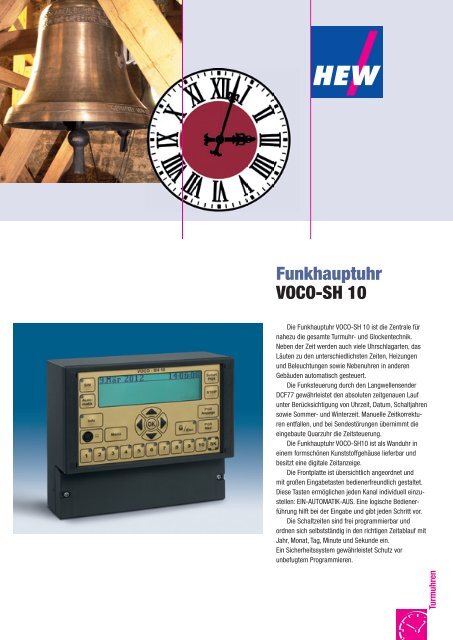 Funkhauptuhr VOCO-SH 10 - Hew-hf.de