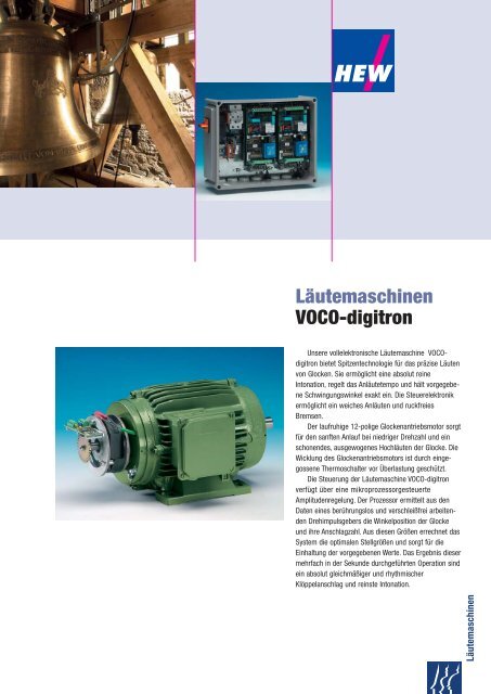 Läutemaschinen VOCO-digitron - Hew-hf.de