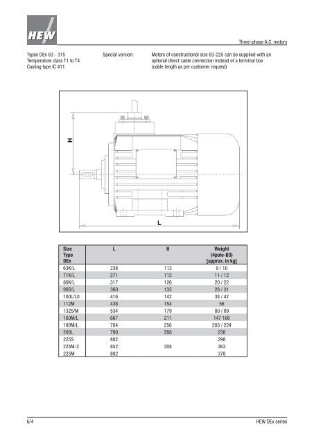 Explosion-protected electric motors - Hew-hf.de