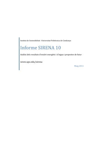 Informe SIRENA 2010 - UPC