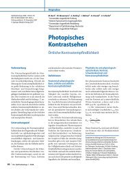 Photopisches Kontrastsehen, Ã¶rtliche Kontrastempfindlichkeit ... - DOG