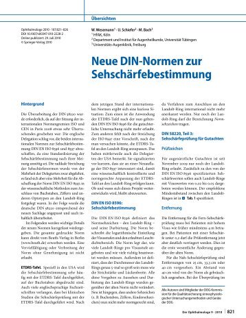 Neue DIN-Normen zur Sehschärfebestimmung - ResearchGate