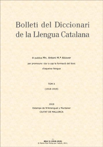 BDLC X - Institut d'Estudis Catalans