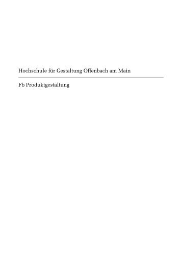 Katalog - Hochschule für Gestaltung Offenbach am Main