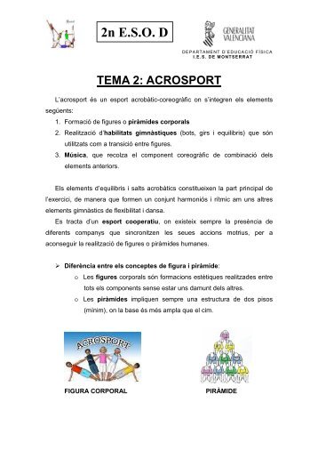 2n ESO D TEMA 2: ACROSPORT - IES Montserrat