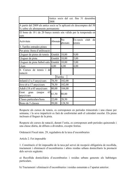 Consulta la Ordenança Fiscal definitiva - Torrelles de Llobregat