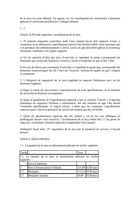 Consulta la Ordenança Fiscal definitiva - Torrelles de Llobregat