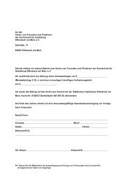 Beitrittserklärung - Hochschule für Gestaltung Offenbach