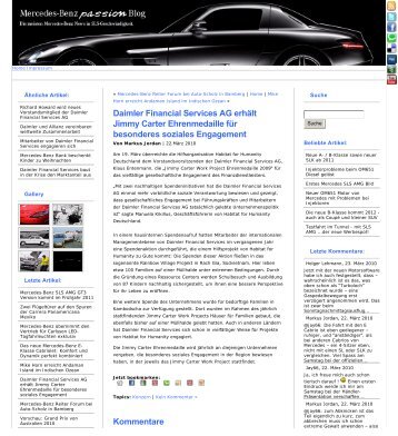 Daimler Financial Services Ag Erhält Jimmy Carter - Habitat for ...