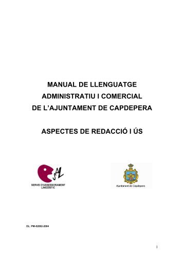 Manual de llenguatge administratiu i comercial de l - Servei d ...