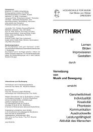 RHYTHMIK - Hochschule für Musik Carl Maria von Weber Dresden