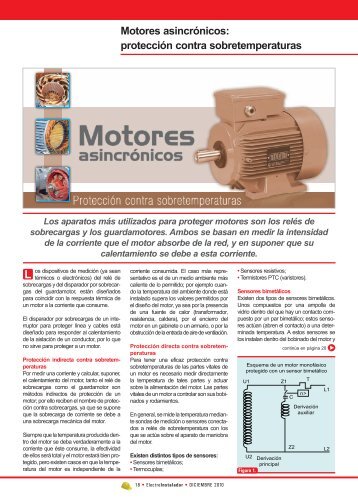 Motores asincrónicos: protección contra sobretemperaturas