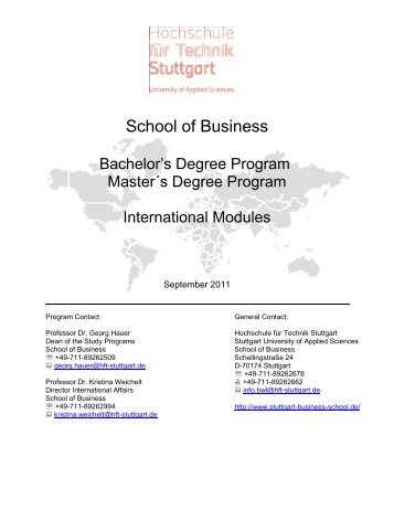 School of Business - HFT Stuttgart