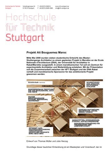 Projekt Ait Bouguemez Maroc - HFT Stuttgart