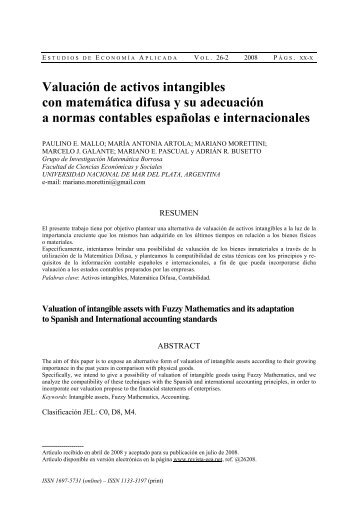 Valuación de activos intangibles con matemática difusa y su ...