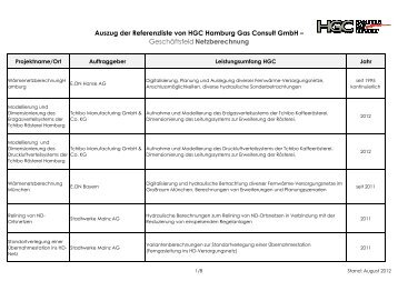 Netzberechnung - HGC Hamburg Gas Consult GmbH
