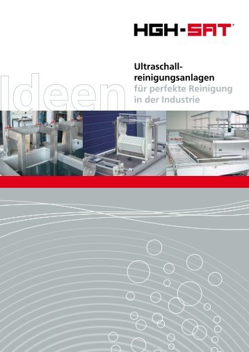 Ultraschall- reinigungsanlagen für perfekte Reinigung ... - Hgh-sat.de