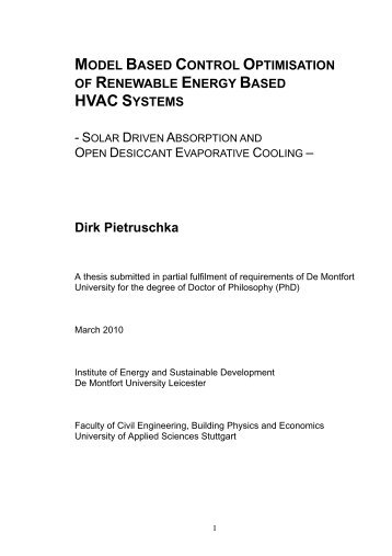 HVAC SYSTEMS - HFT Stuttgart