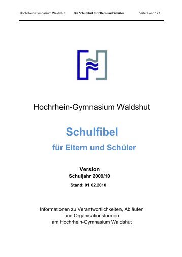 Schulfibel - Hochrhein-Gymnasiums Waldshut