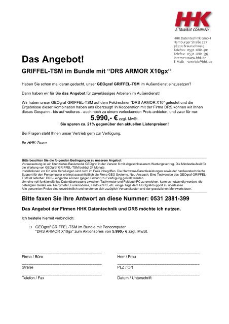 Das Angebot! - HHK Datentechnik GmbH