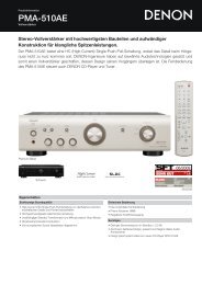 Datenblatt Denon PMA-510AE - HIFI-REGLER