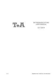 Bedienungsanleitung T+A PA 1260 R - HIFI-REGLER