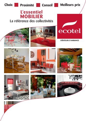 Visualisez le catalogue Mobilier Collectivités - Ecotel