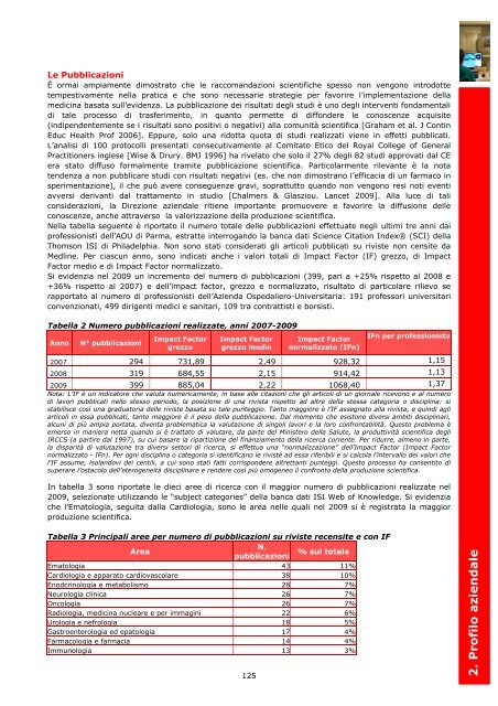 2. Profilo aziendale - Azienda Ospedaliera di Parma