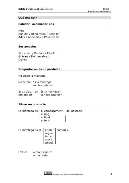 Català d'urgència al supermercat - Consorci per a la Normalització ...