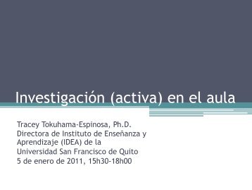 Investigación - Instituto de Enseñanza y Aprendizaje