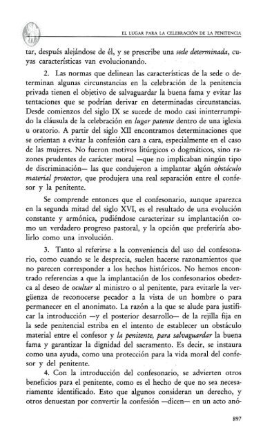 EL LUGAR PARA LA CELEBRACiÓN DE LA PENITENCIA (Apuntes ...