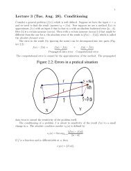 f a f a X Y f( )a ( ) ( ) af fay y= = Figure 2.2: Errors in a pratical situation f