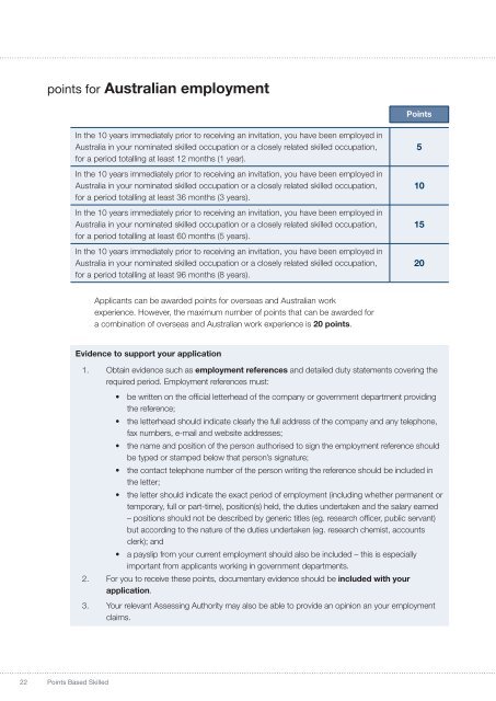 1119 - Points Based Skilled Migration - Department of Immigration ...