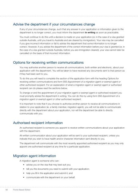 1119 - Points Based Skilled Migration - Department of Immigration ...