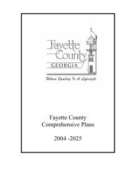 Fayette County Comprehensive Plans 2004 -2025