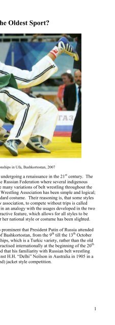 Belt Wrestling, the Oldest Sport - International Belt Wrestling ...