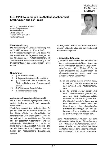 Lbo 2010 Neuerungen Im Abstandsflachenrecht Erfahrungen Aus