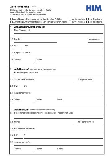 Download Abfallerklärung als PDF-Datei