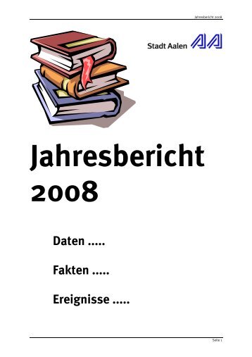 Jahresbericht 2008 - Stadt Aalen