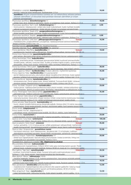 Lataa PDF-tamihinnastomme - Viherlassila