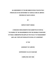 An assessment of the implementation of batho pele - University of ...