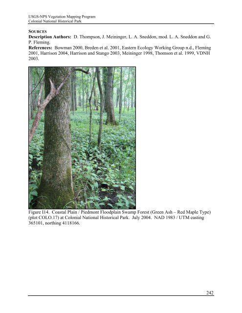 Vegetation Classification and Mapping Project Report - USGS