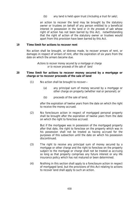 Limitation of Actions Consultation - Law Commission