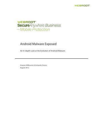 Android Malware Exposed - Webroot